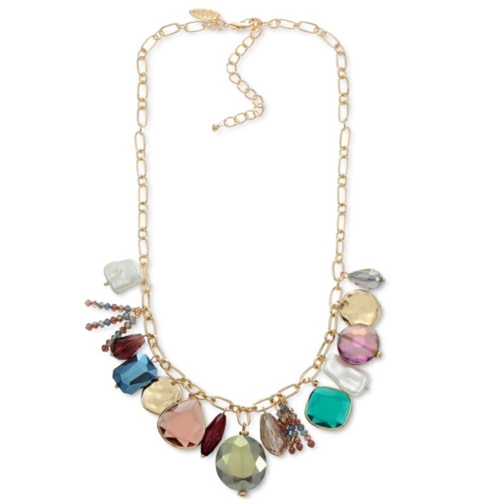 Style & Co Multi-Bead Statement Necklace, 18+ 3 Extender